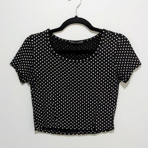 Polka dot crop top